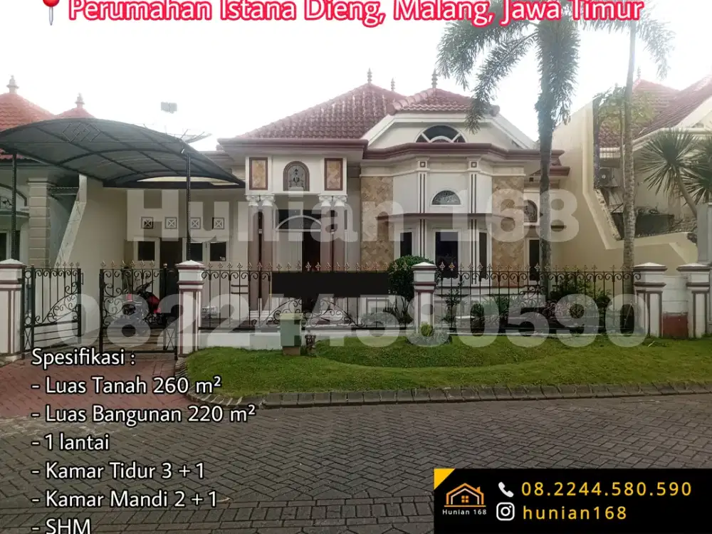 RUMAH Perumahan Istana Dieng Timur Selatan Malang Kota Araya Sukun