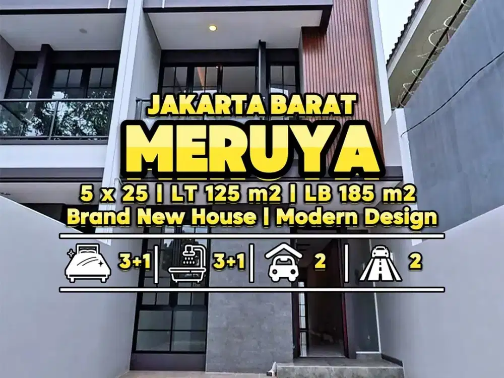 RUMAH CANTIK MODERN DESIGN Full Bata Merah 5 menit ke Puri Indah Mall