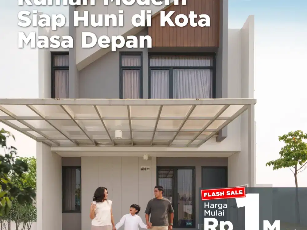 RUMAH BARU DI CLUSTER NISMARA, KOTA HARAPAN INDAH BEKASI