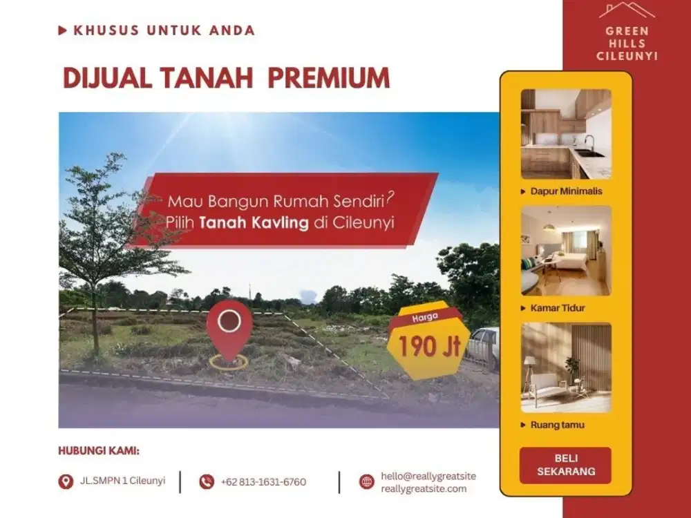 Dijual Tanah Kavling Terbaik Bandung Timur Legalitas SHM