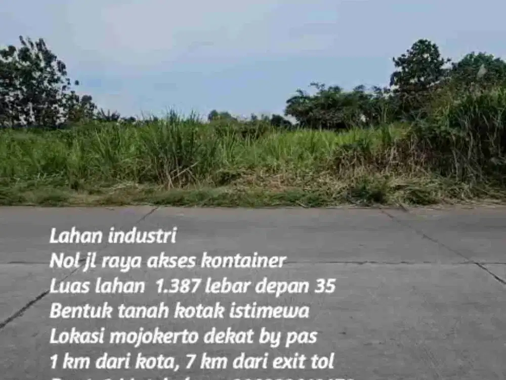 Lahan industri dekat by pas mojokerto