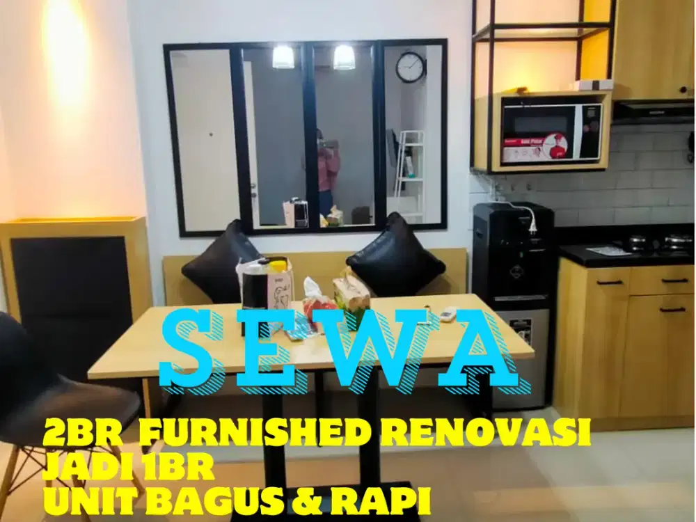 SEWA 2BR FULL FURNISHED MODIF 1BR TOWER F APARTEMEN BASSURA CITY