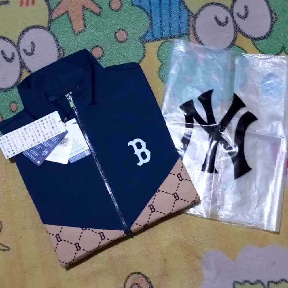 MLB New York Boston Monogram Jacket Waterproof Coksu-Navy Unisex