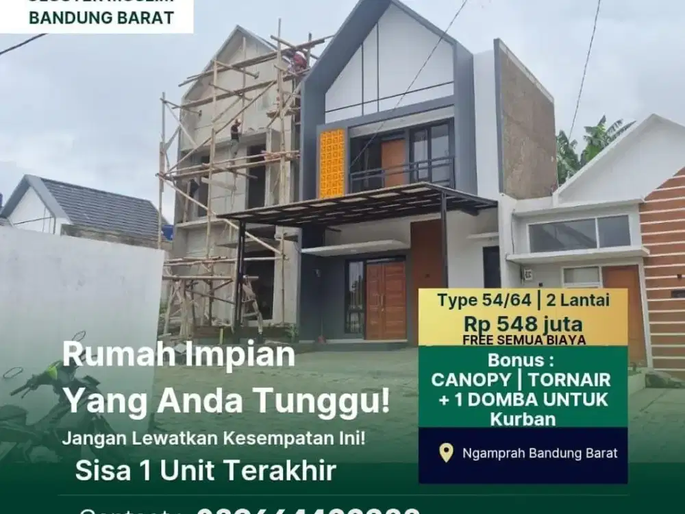 Tinggal 1 unit Hunian Islami Nuansa Villa di Bandung Barat