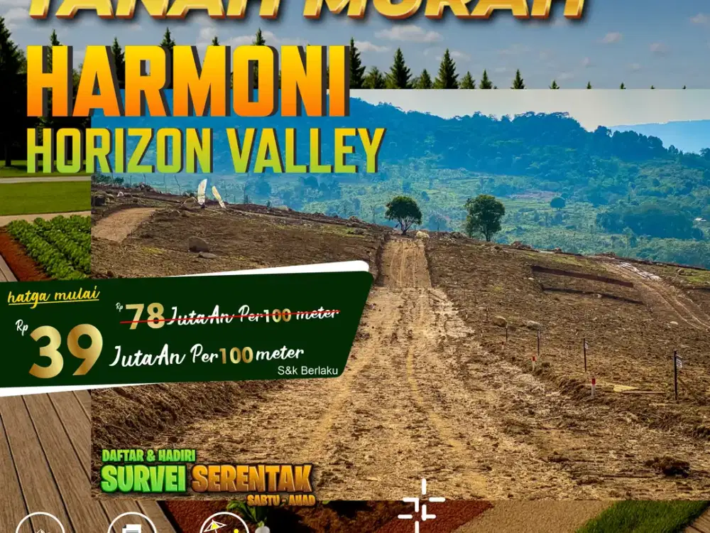 Tanah Murah SHM Fasilitas Wah