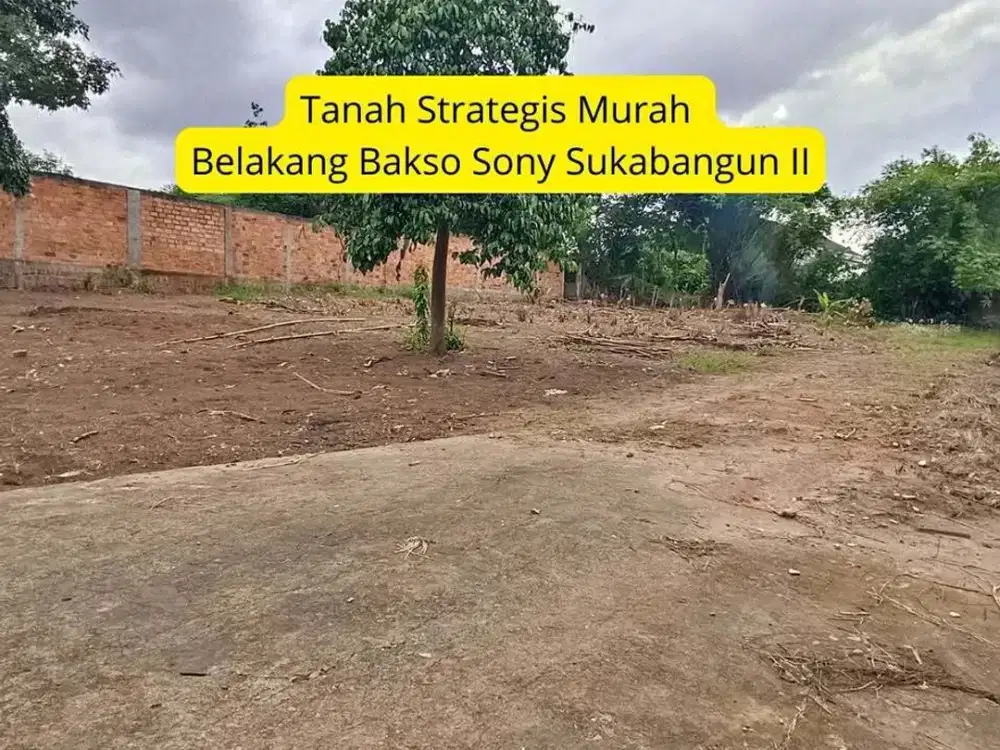 Dijual tanah belakang bakso sony sukabangun