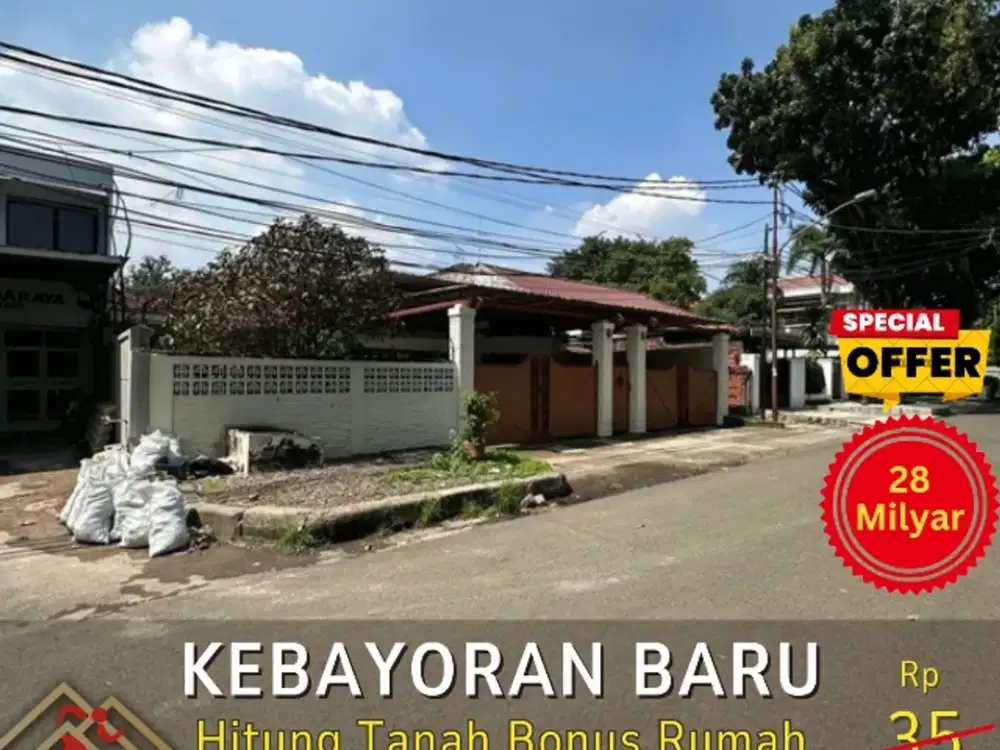 DIJUAL RUMAH HITUNG TANAH DI KEBAYORAN BARU JAKARTA SELATAN
