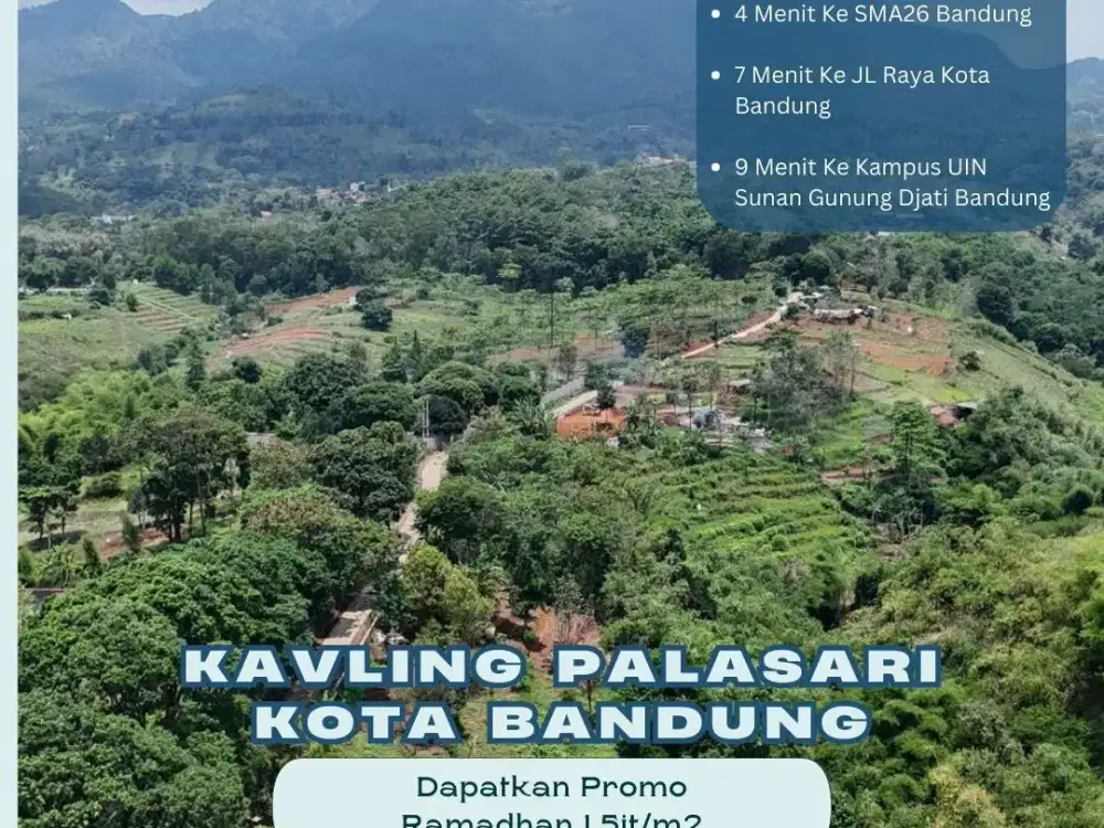 Tanah Kavling Palasari Kota Bandung Strategis Cocok Untuk Villa