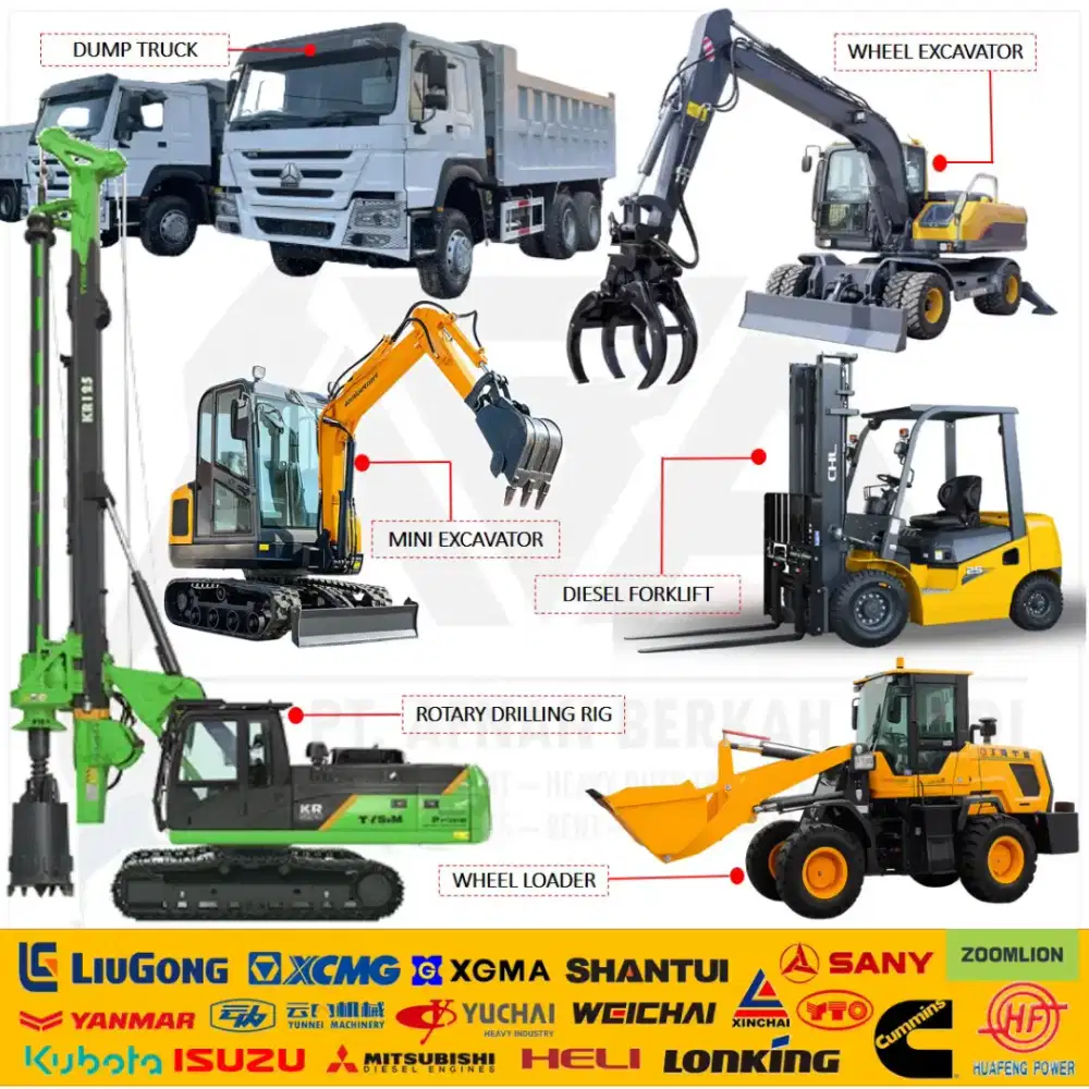 Concrete Mixer BullDozer Loader Excavator Forklift Crane Dump Truck