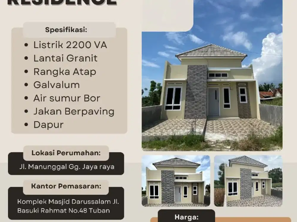 Rumah Modern & Strategis di Manunggal Jaya Residence