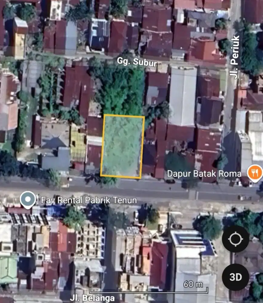 Tanah Premium Jalan Pabrik Tenun