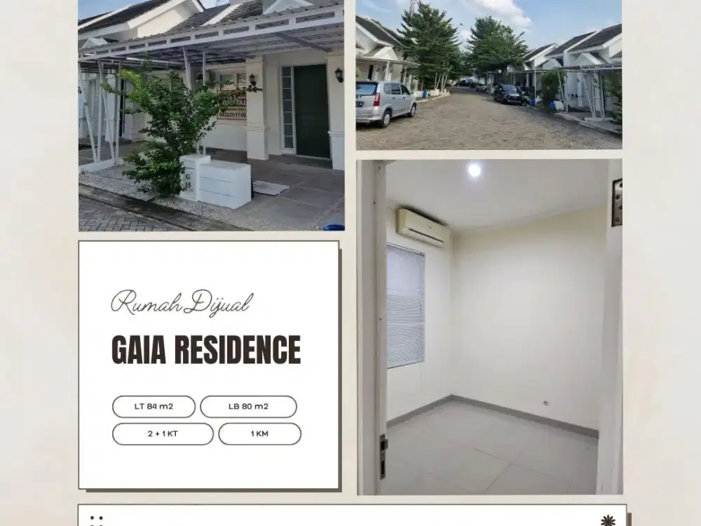 Rumah Siap Huni dan Nyaman di Lingkungan Elite Gaia Residence Kedungmundu Raya