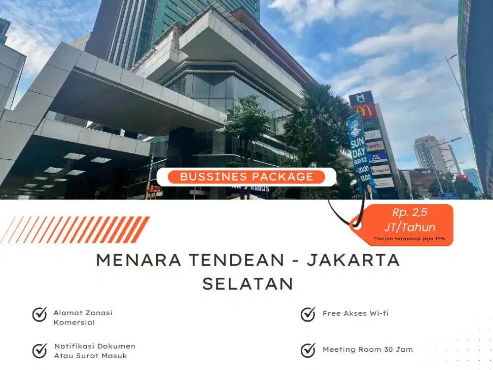 Virtual Office dan Sewa Ruangan Modern di Mten Menara Tendean Jakarta Selatan MURAH