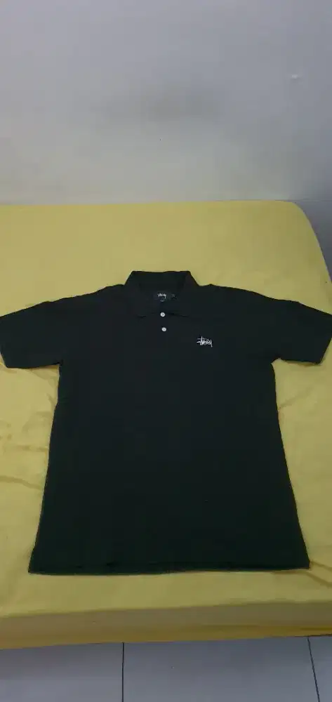 KAOS POLO STUSSY ORIGINAL BLACK SZ L LIKE NEW