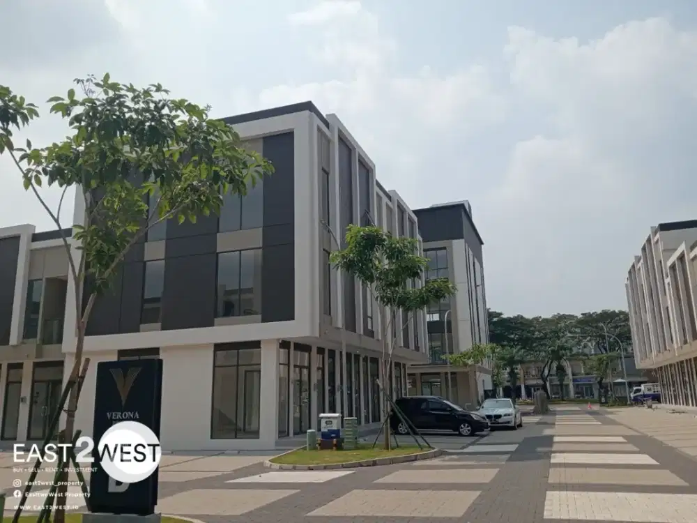 Jual Ruko Verona Junction Gading Serpong Tangerang Unit Baru Siap Pakai Posisi Hook Sangat Strategis