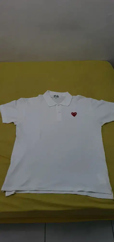 KAOS POLO CDG PLAY ORIGINAL WHITE SZ XL
