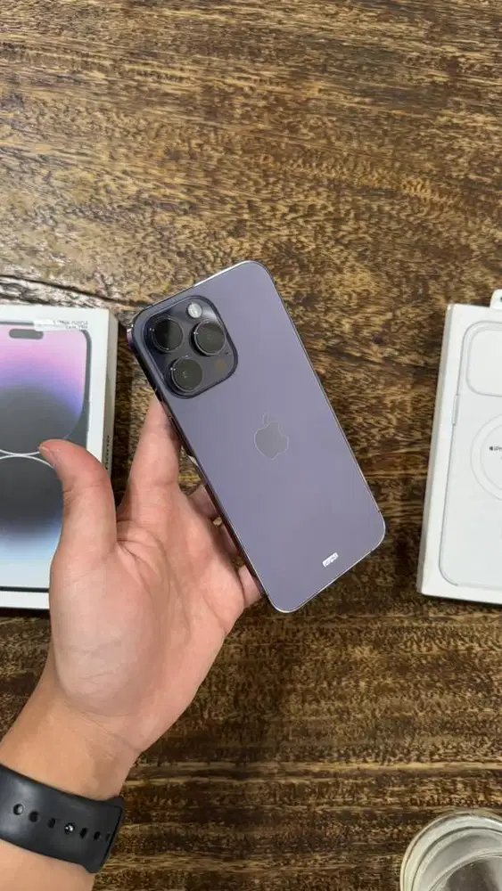 iPhone 14 Pro Max 128GB Deep Purple Mulus + Bonus Casing Original