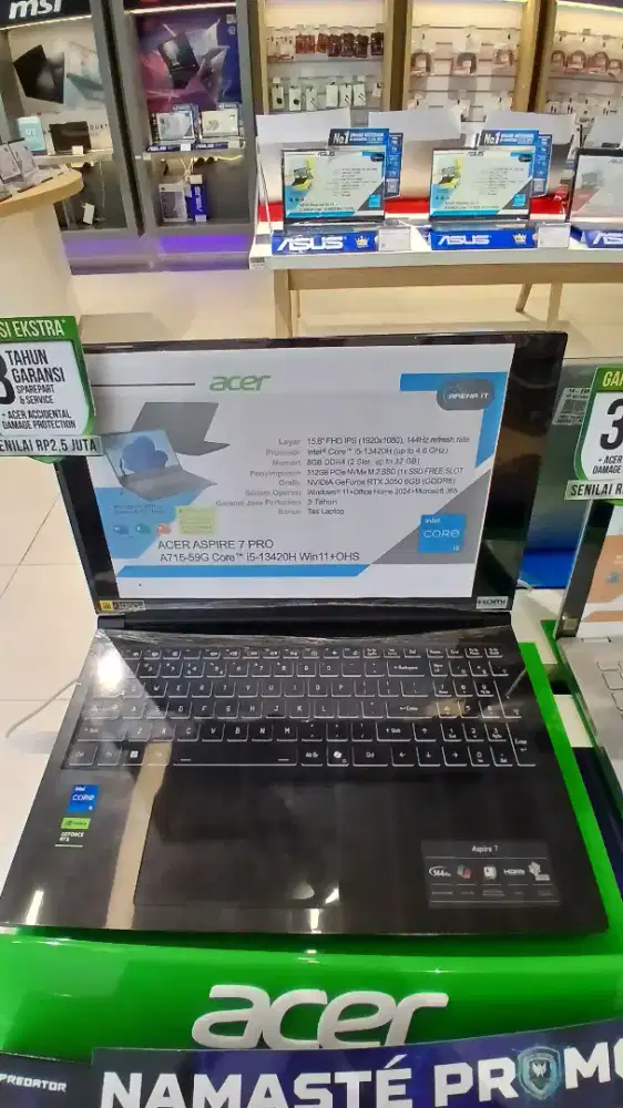 ACER NOTEBOOK 15 8-512 SSD