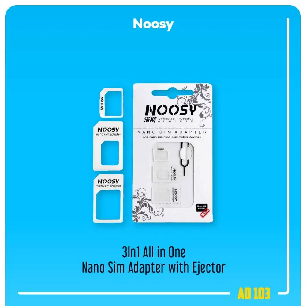 SIM ADAPTER + SIM EJECTOR NOOSY 3 IN 1