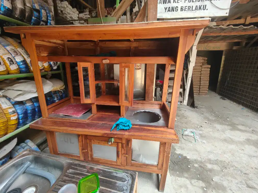 Gerobak stand jualan bakso bubur soto serbaguna bagus 150x185x70 cm