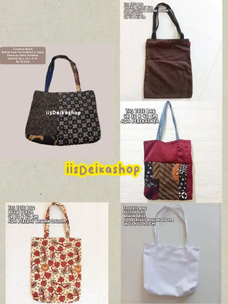 TAS TOTE BAG CANTIK STOK TERBATAS CUMA 1 PCS / MODEL