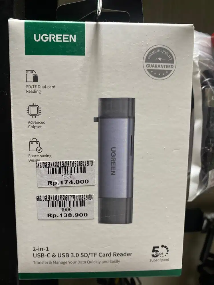 UGREEN CARD READER TYPE C/USB A