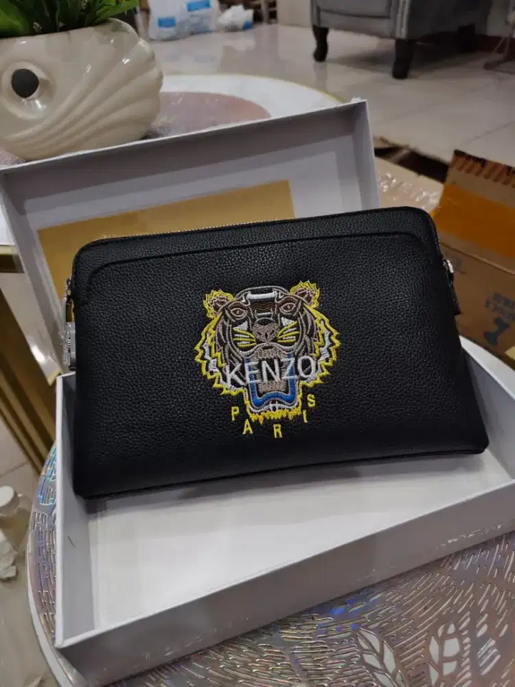 Handbag Clucth kulit Import motif kenz-kenz