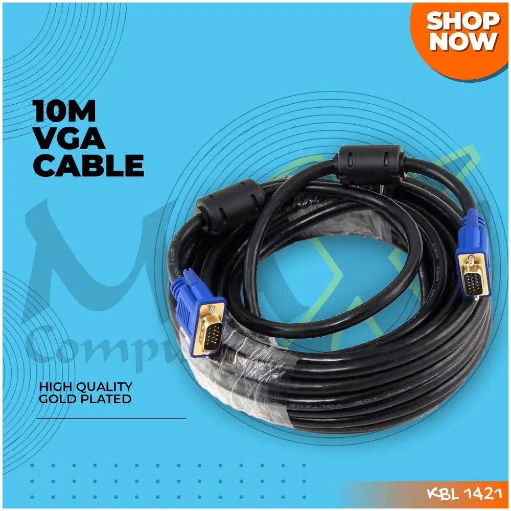 Kabel VGA 10m Gold