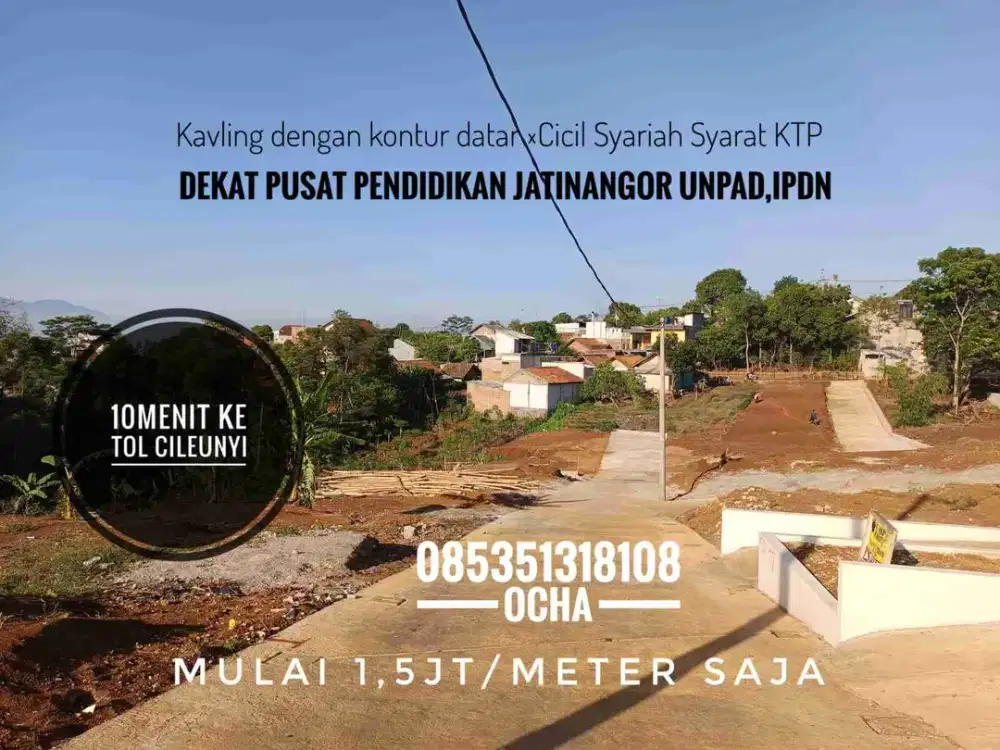 Kavling Datar legalitas SHM Split 10menit ke Tol Cileunyi