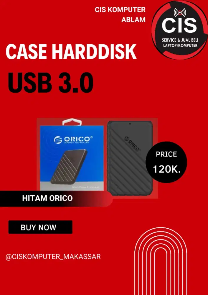 Ready Case Harddisk USB 3.0 hitam orico