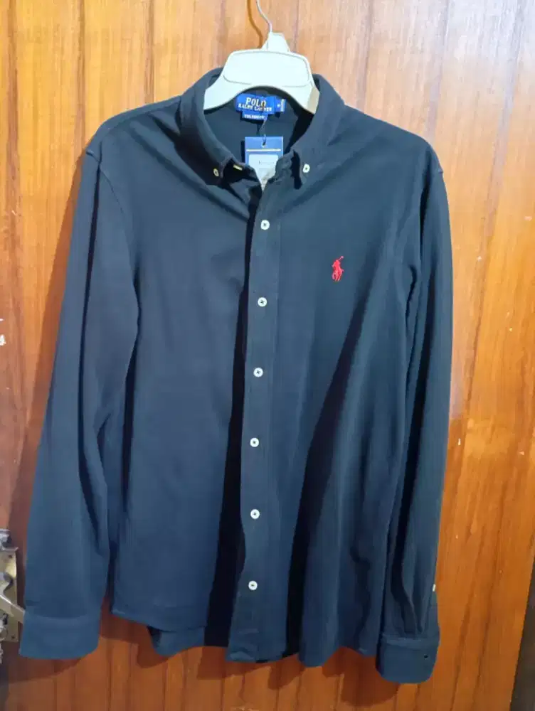 Polo Ralph Lauren Original Kemeja Knit Black Red Pony