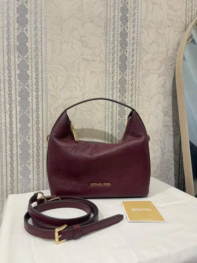 [PRELOVED] MK Ember Small in Maroon Auth 100%