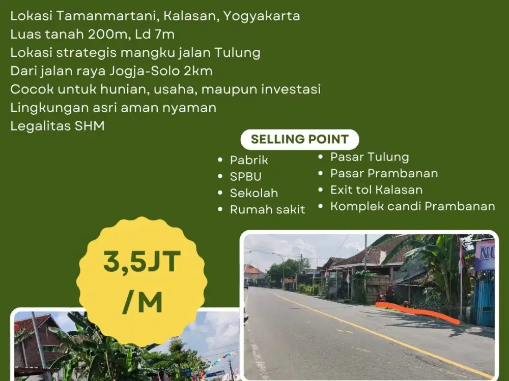 COCOK UNTUK ANDA YANG MENCARI LAHAN UNTUK USAHA