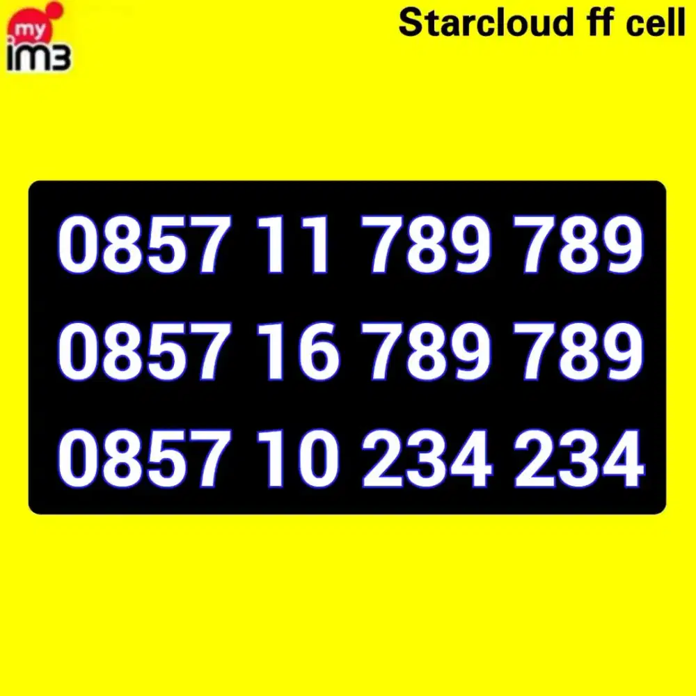 Perdana Nomor Cantik Indosat Im3 Dobel 234234 ABC 789789