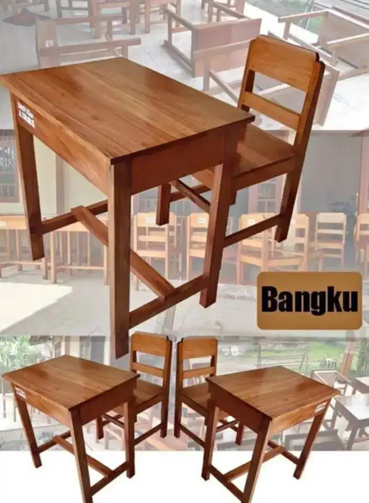 Meja kursi sekolah singel bisa kirim