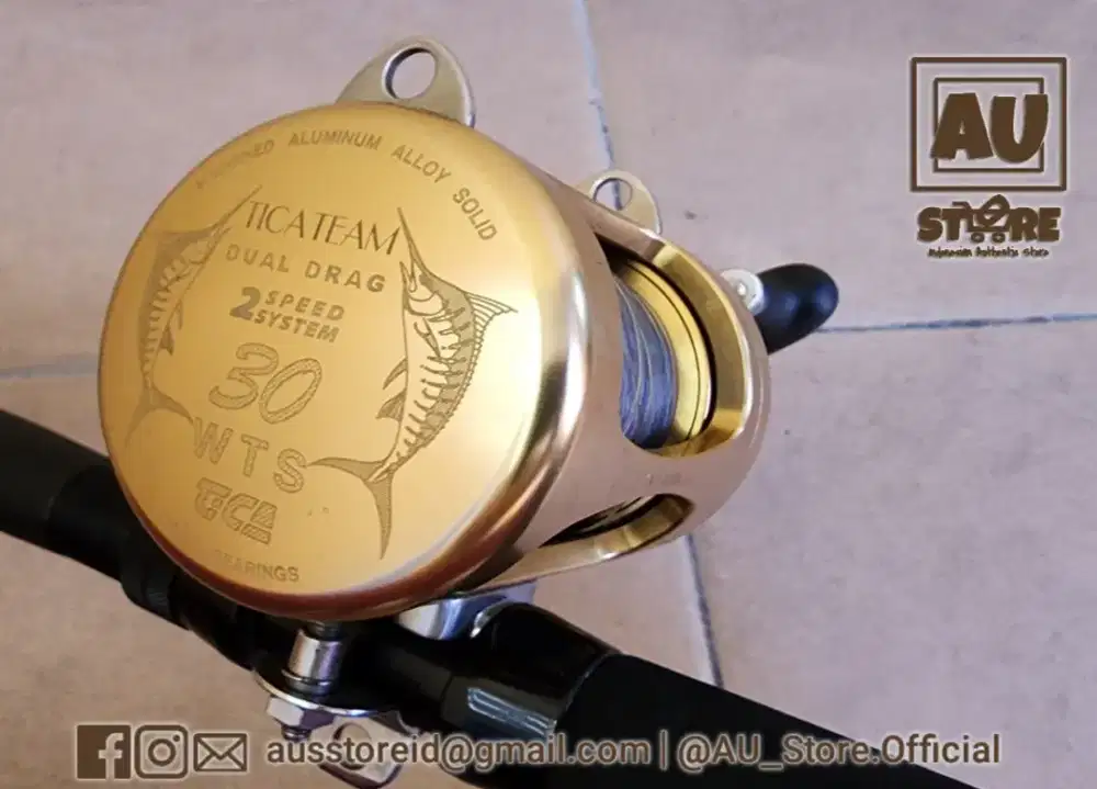 Pancing Pancingan Laut Trolling + Joran TICA Team Dual Drag 30 WTS