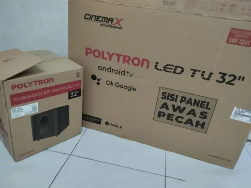 Polytron LED TV 32 Dan Polytron SubWoofer Android TV 32 (Bekas)