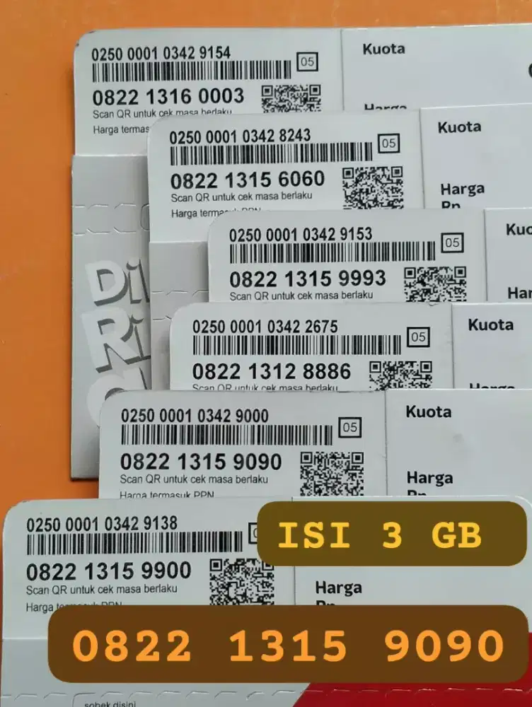 NOMOR CANTIK TELKOMSEL COUPLE ISI 3 GB BERLAKU 1 BULAN.