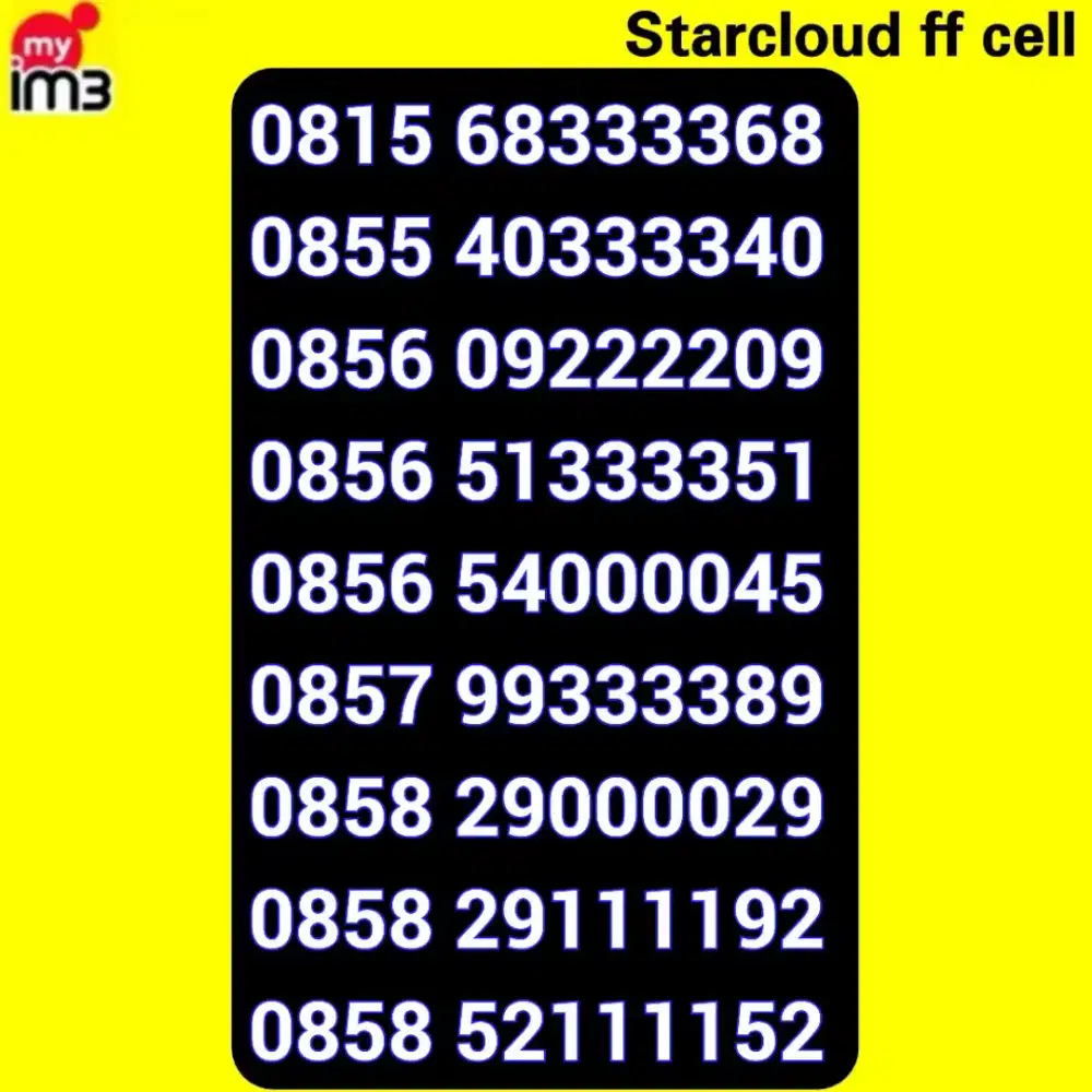 Perdana Nomor Cantik Indosat Im3 Mirror Cermin 29000029
