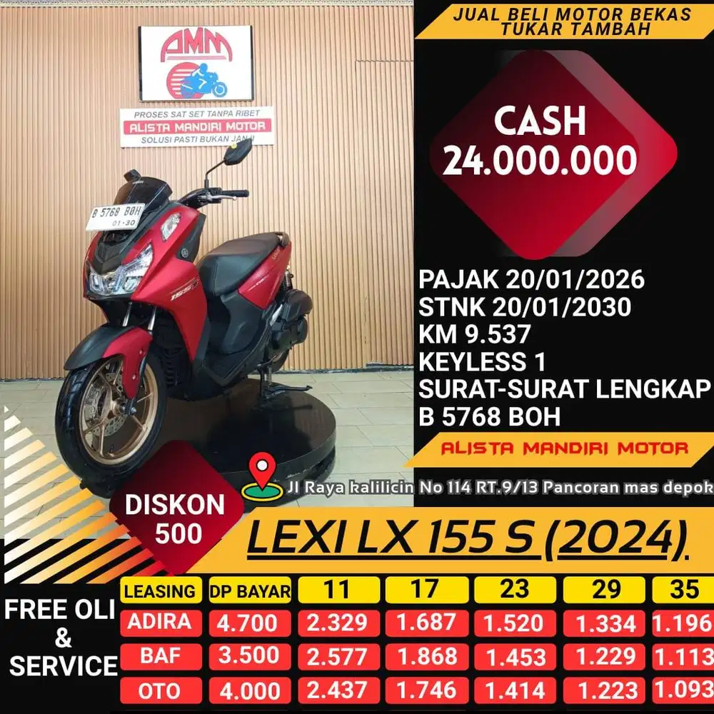 LEXI LX 155 S 2024 MOTOR MATIC KEYLESS BISA DI KREDIT RASA BARU