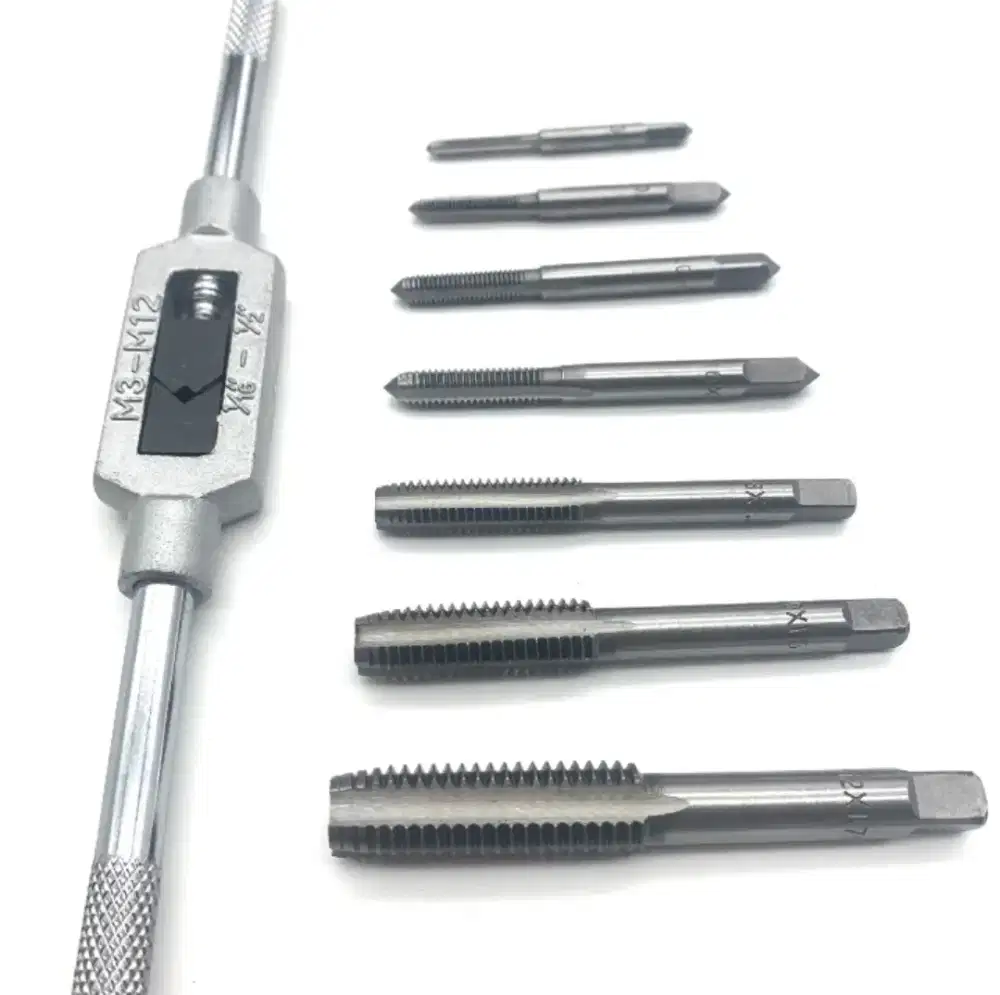 Tap Set 8pcs / Mata Bor pwmbuat ulir Drat /Hand tap Drill bit