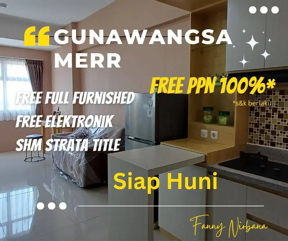 Unit Gress Gunawangsa Merr,Free Furnished Free Elektronik Free PPN100%