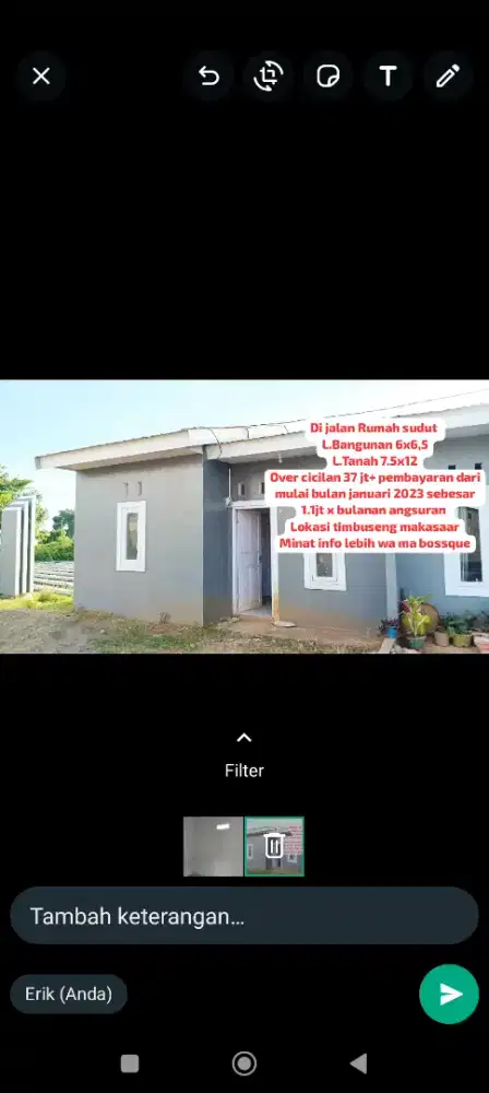 Perm barombong griya permai,over kredit,