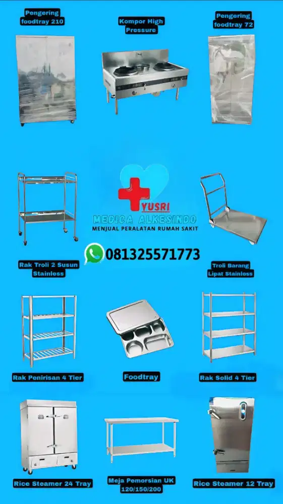 Troli Barang lipat Stainless