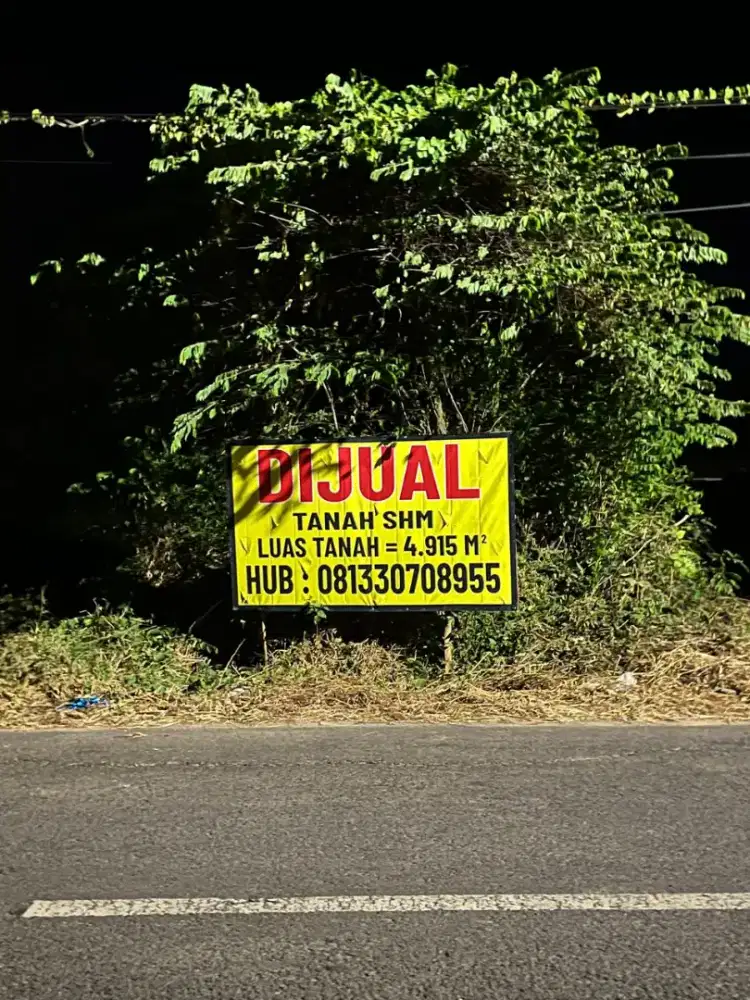 tanah dijual 0 jalan raya