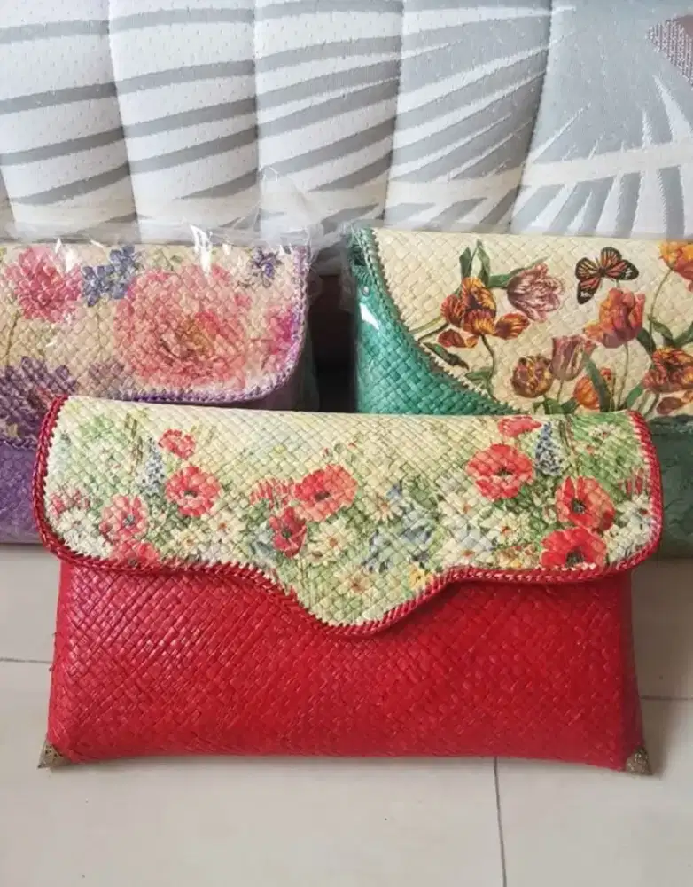 Clutch tas tangan handbag handicraft selempang