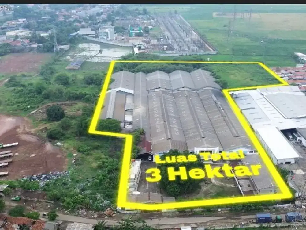 Pabrik Dijual di Karawang Timur 3 Hektar,Exit Tol pertama setelah MBZ
