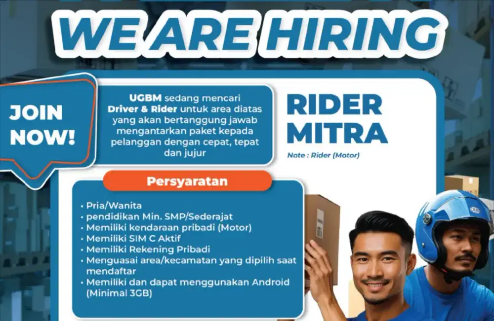 LOWONGAN KERJA KURIR DELIVERY PAKET