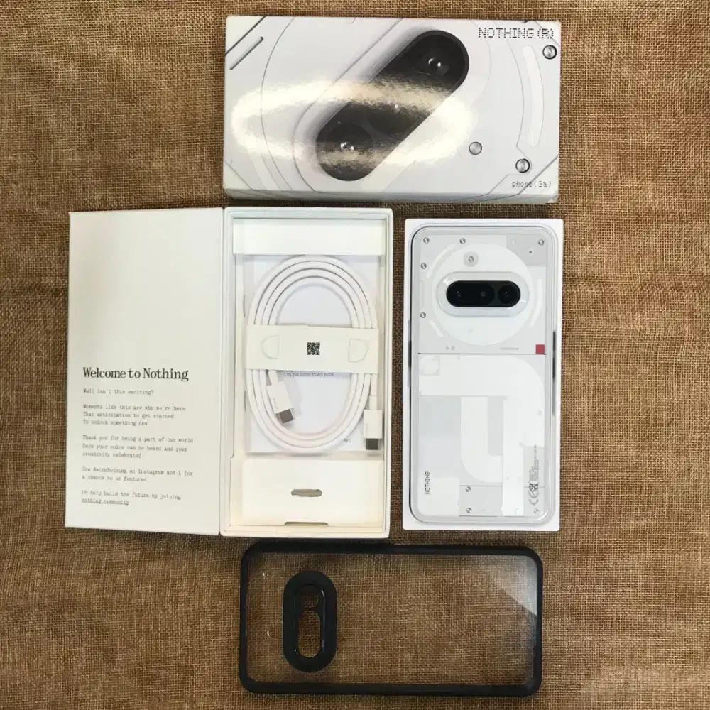 Nothing Phone 3a 5G 12/256GB White Global set Like new imei terdaftar