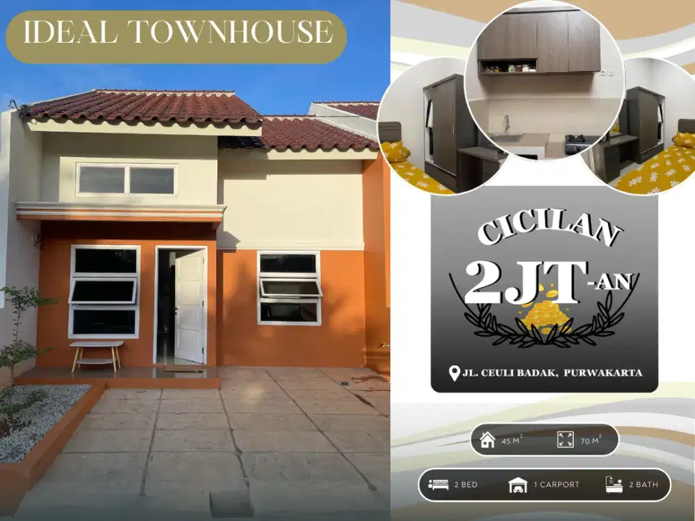 Rumah dijual di Purwakarta kota DP 0% dekat situ buleud tipe 45 murah